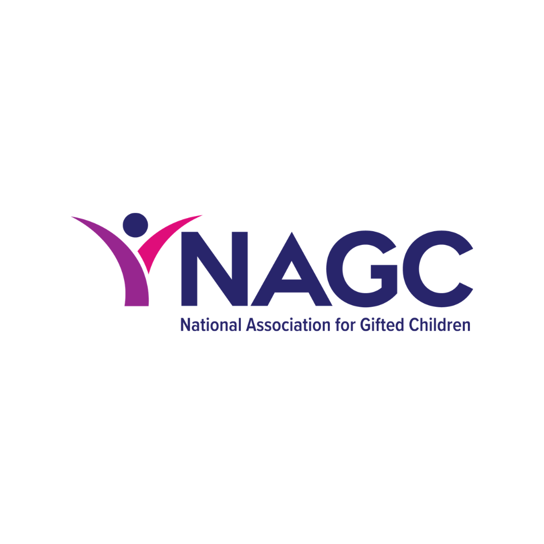 Logo of the National Association for Gifted Children (NAGC), featuring a stylized human figure in purple and pink, with the text 'NAGC' and 'National Association for Gifted Children' underneath.