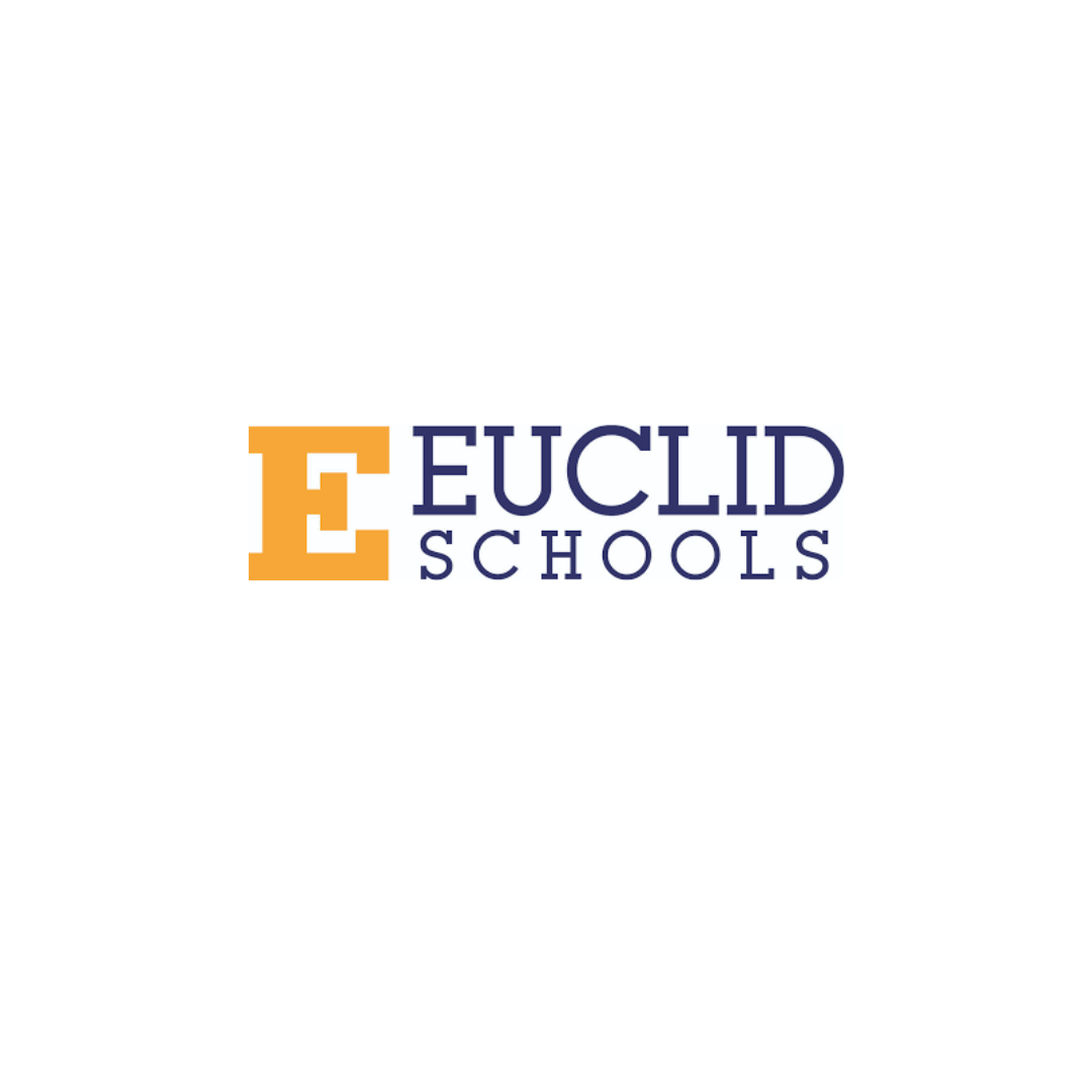 Logo of Euclid Schools with a yellow letter E and purple text.