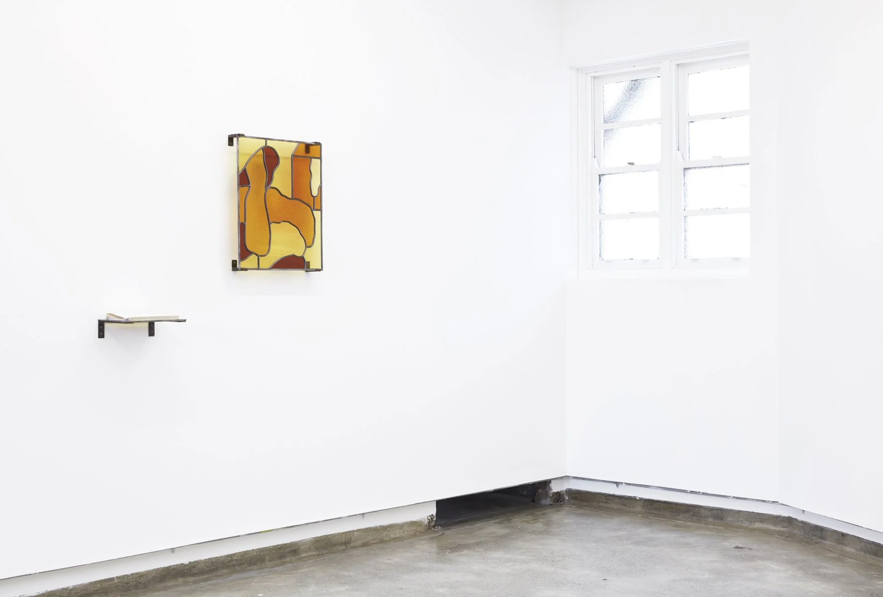 Cinder, 2021, stained glass, 44 x 54 cm. Photo: Zan Wimberley