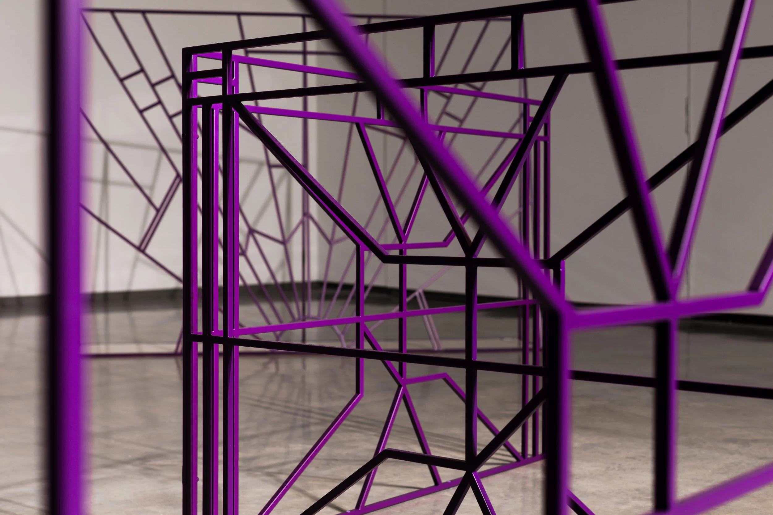 RE-RE-RE- (detail), 2018, powder-coated steel, dimensions variable. Photo: Jacquie Manning