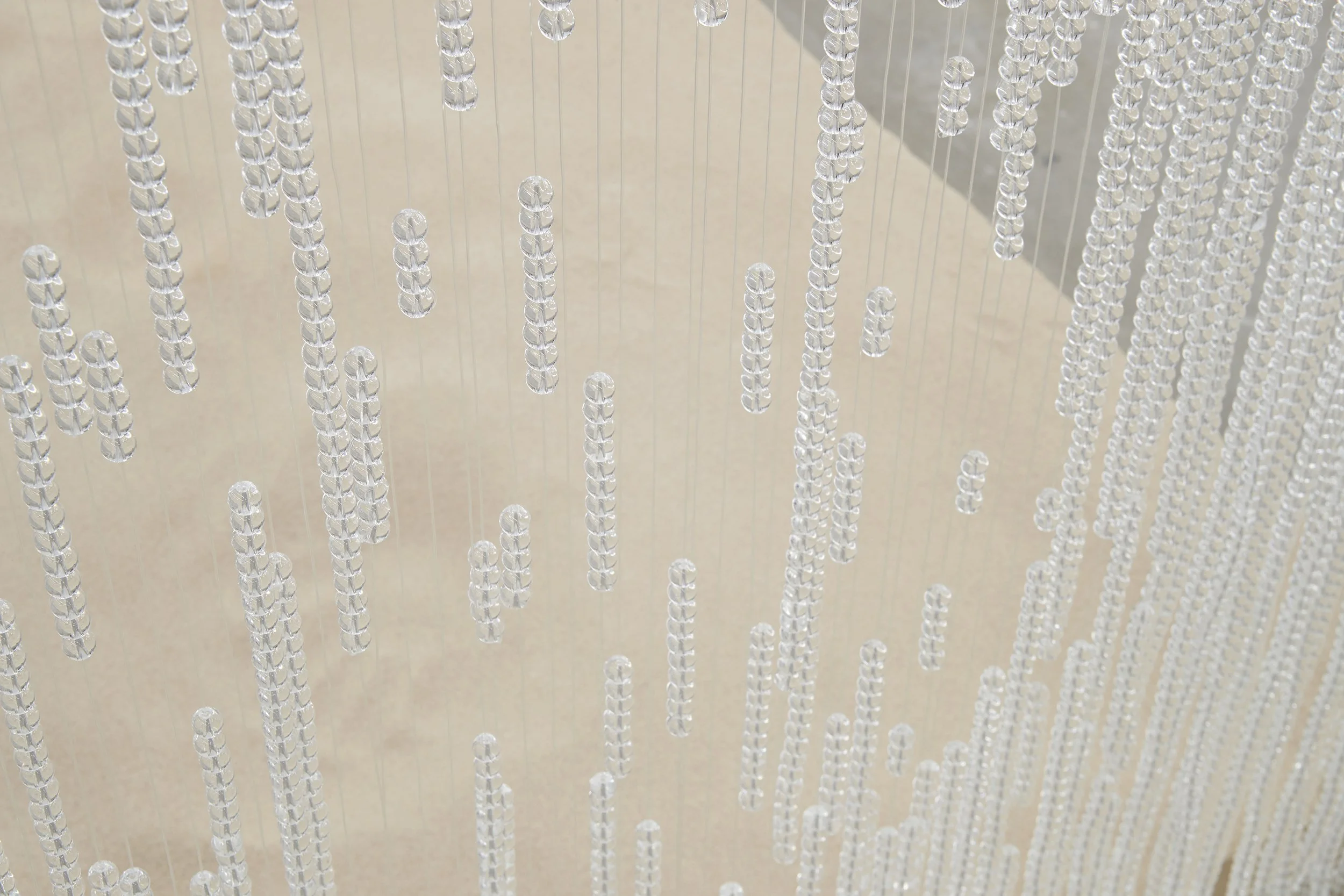 Psychic sex, 2017, glass, sand, steel, wire, 2.25 x 2.25 x 2.1m. Photo: Fiona Susanto