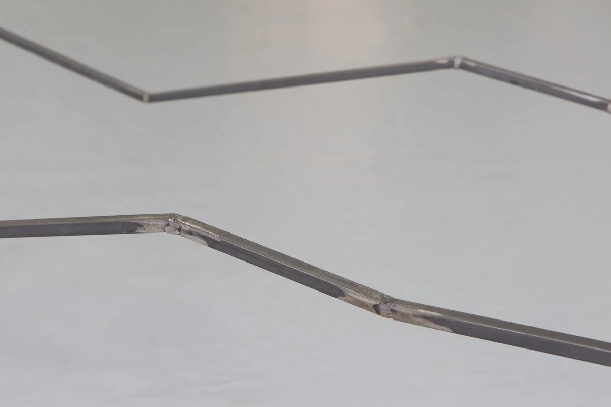 Hard things soften, soft things get hard, 2019, Steel, Dimensions variable. Photo: Rob Harris