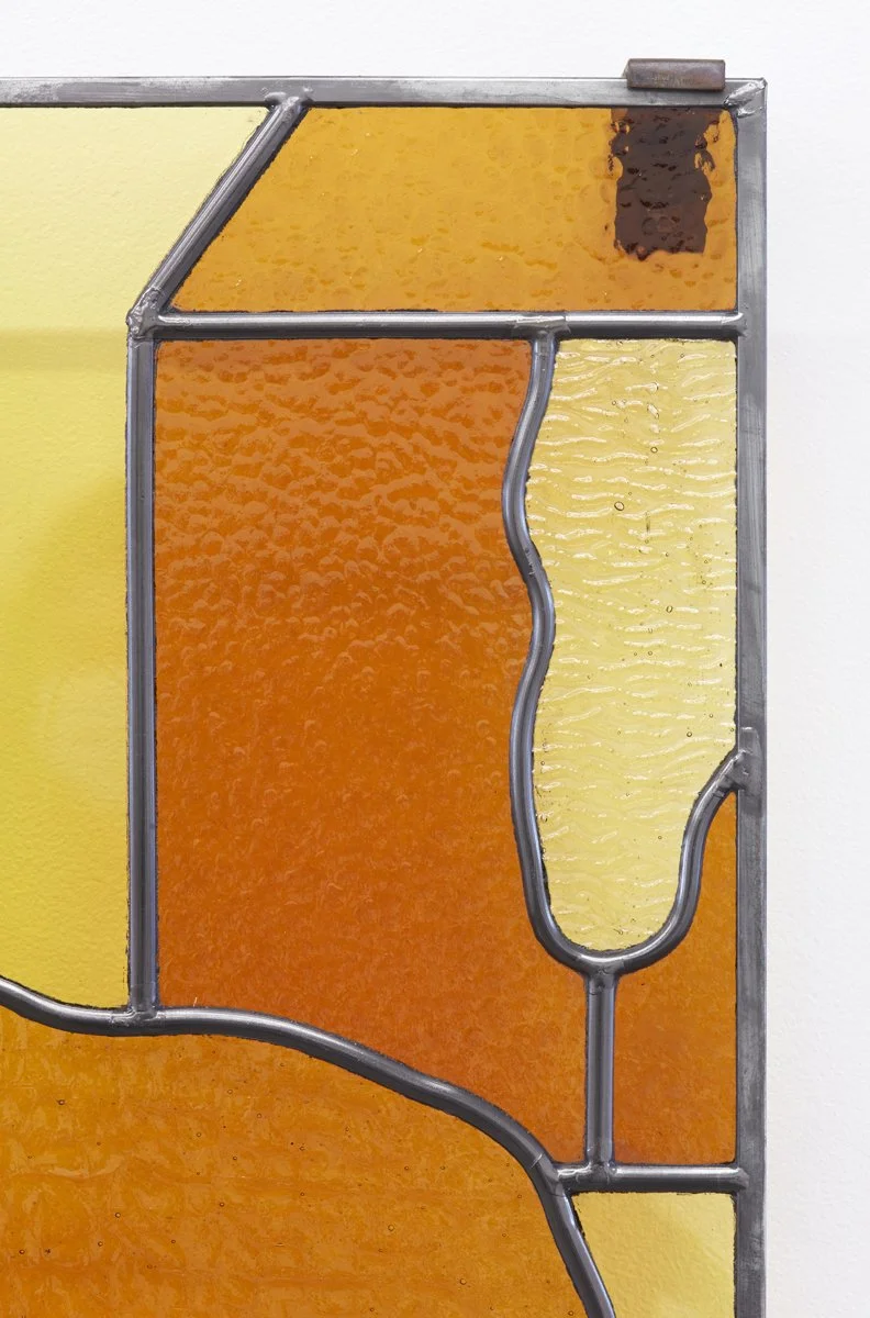 Cinder (detail), 2021, stained glass, 44 x 54 cm. Photo: Zan Wimberley