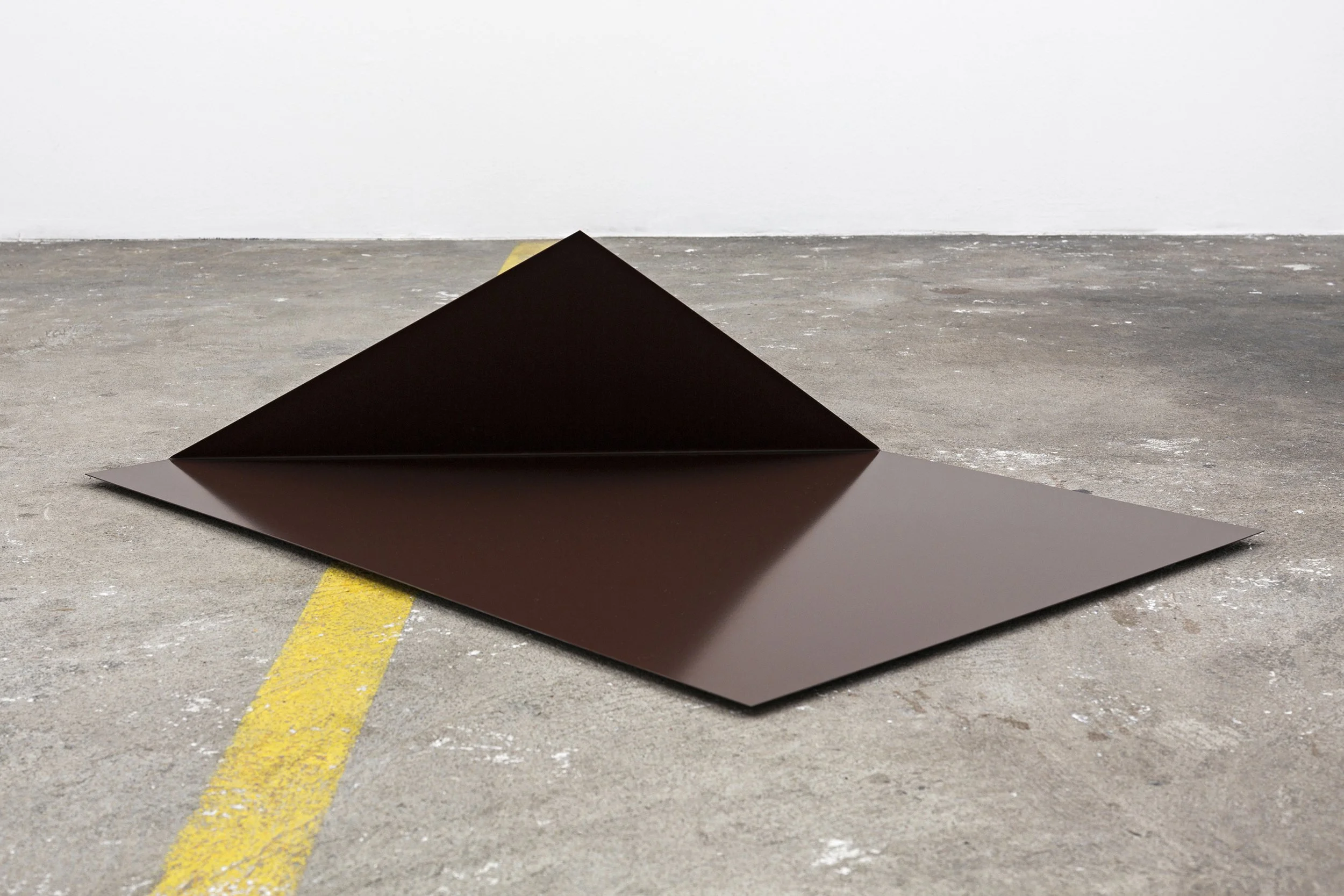 You move (on the other side of), 2017, steel, testosterone gel, dimensions variable. Photo: Document Photography
