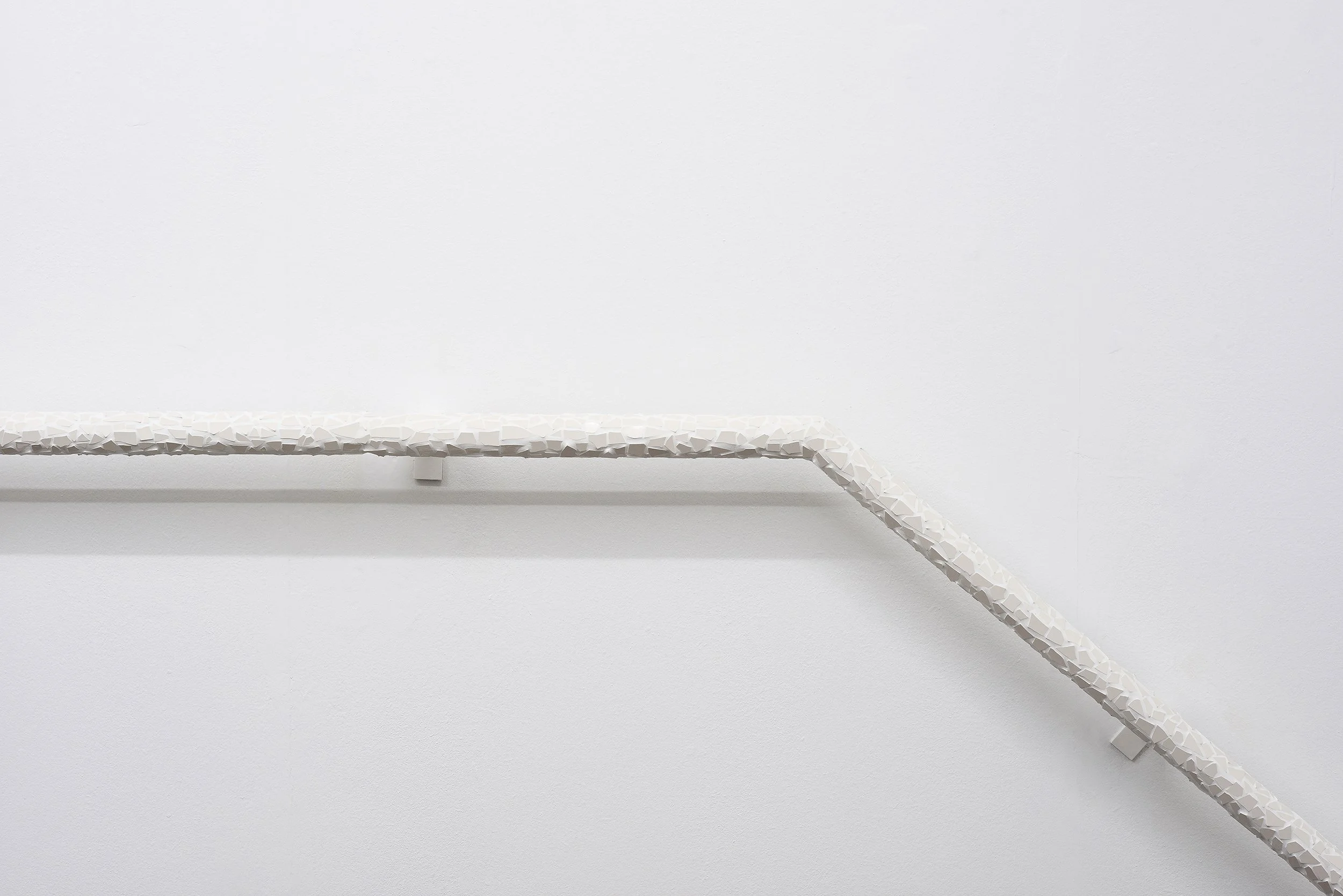 Thinking of things I can’t remember, 2017, ceramic tile mosaic, grout, steel, dimensions variable. Photo: Document Photography