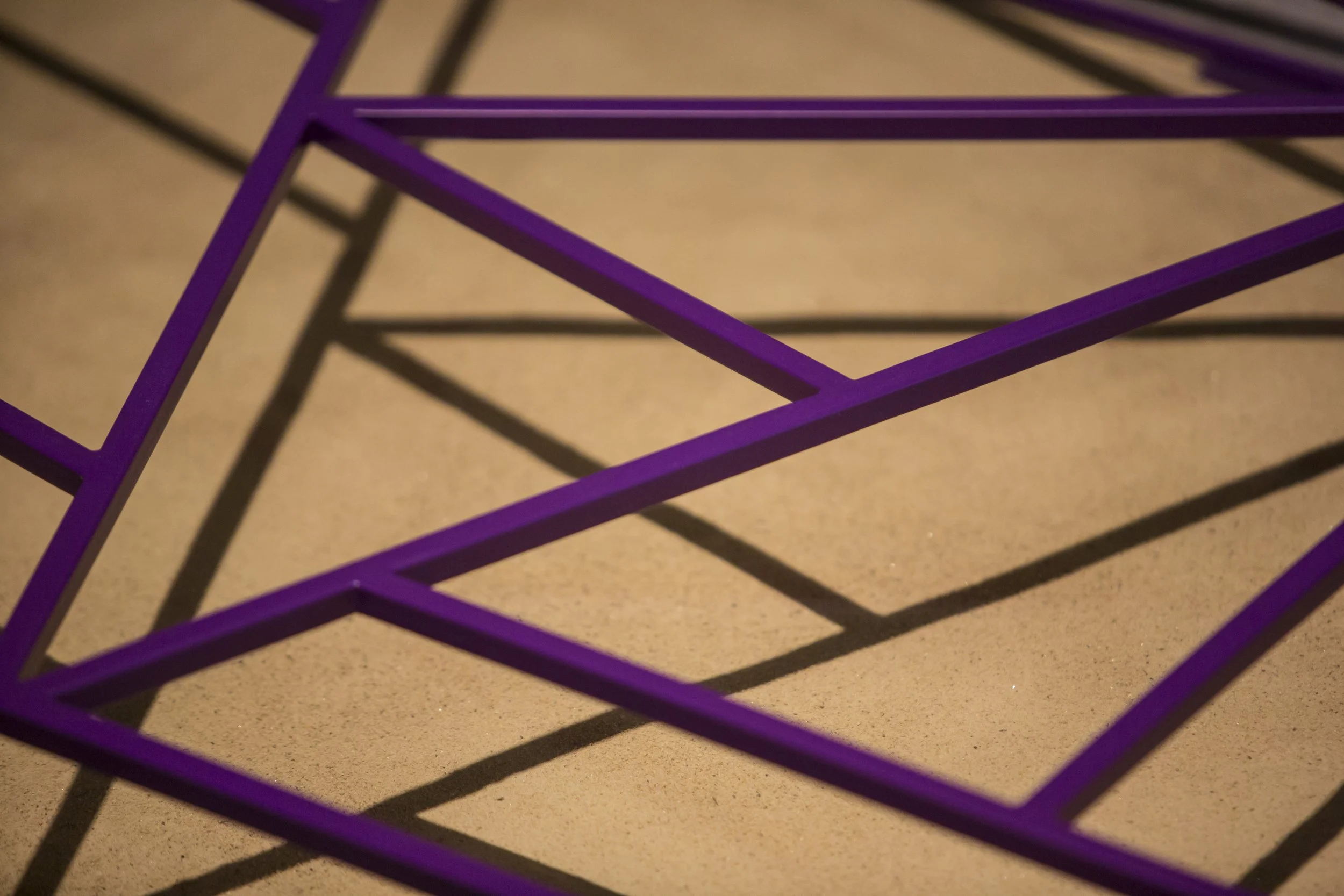 CONFECT (detail), 2018, powder-coated steel, sand, glass, 200 x 74 x 44 cm. Photo: Alex Davies