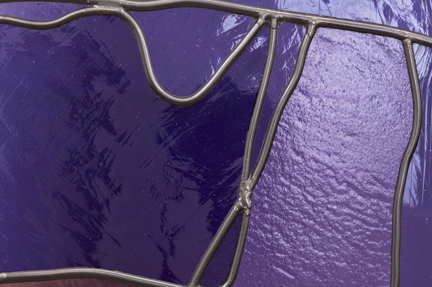 Idyll I–III (detail), 2021, stained glass, 70 x 50 cm. Photo: Zan Wimberley