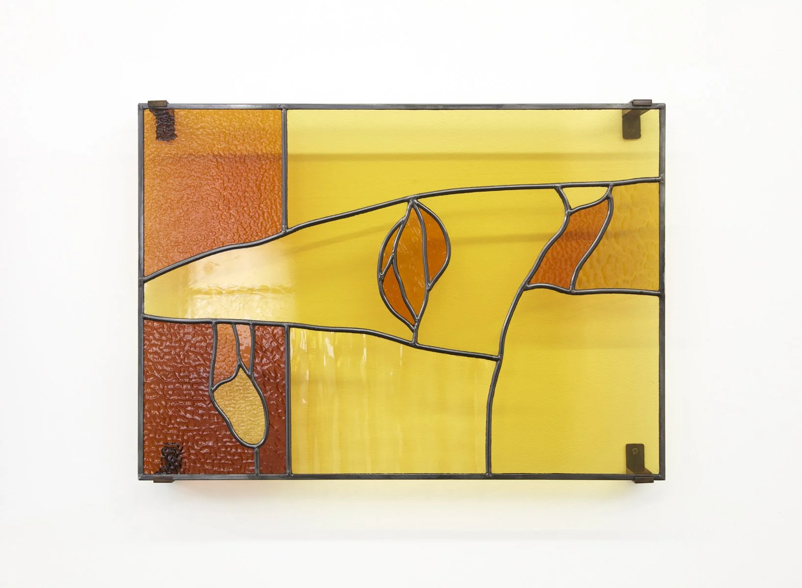 Idyll I–III, 2021, stained glass, 70 x 50 cm. Photo: Zan Wimberley