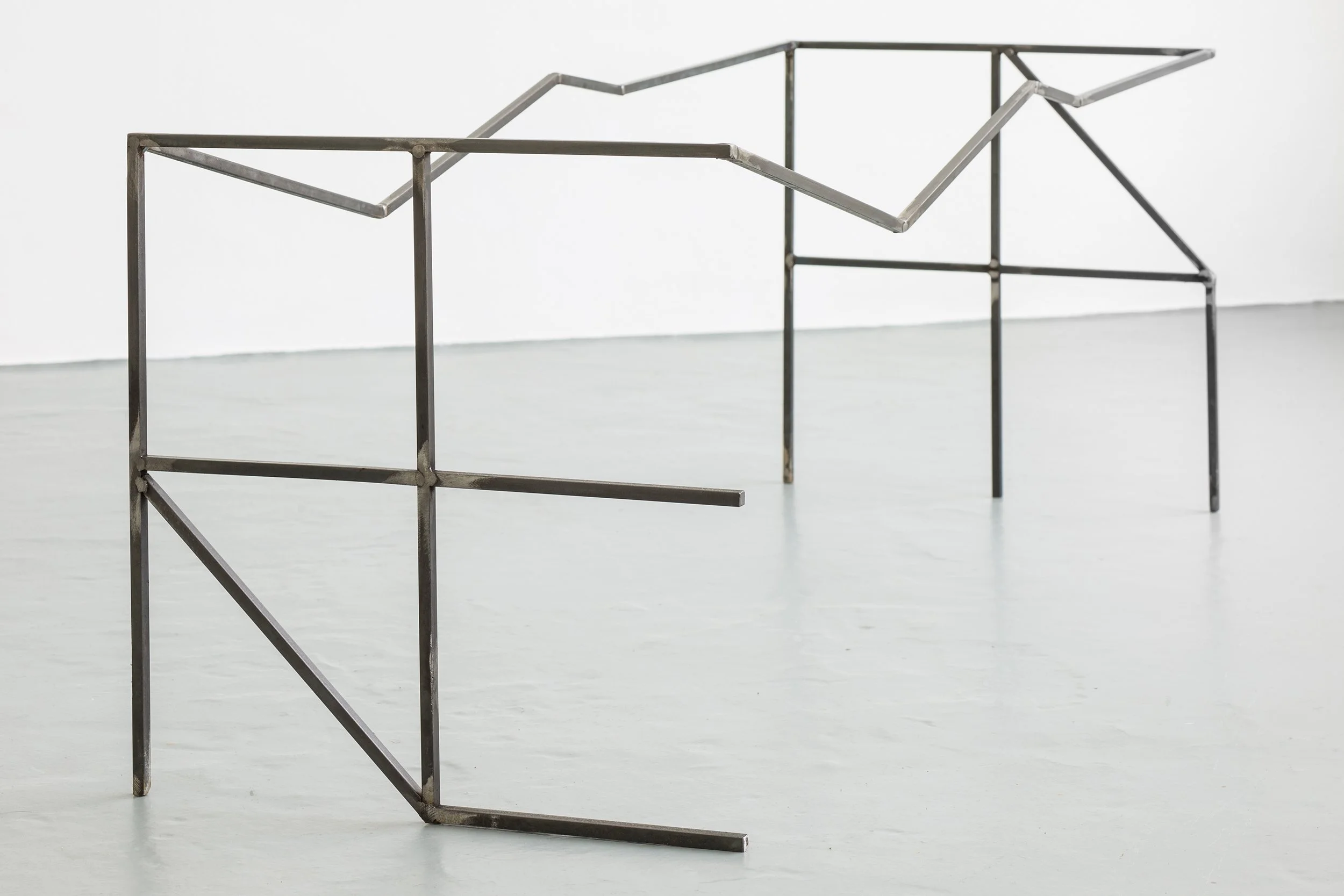 Hard things soften, soft things get hard, 2019, Steel, Dimensions variable. Photo: Rob Harris