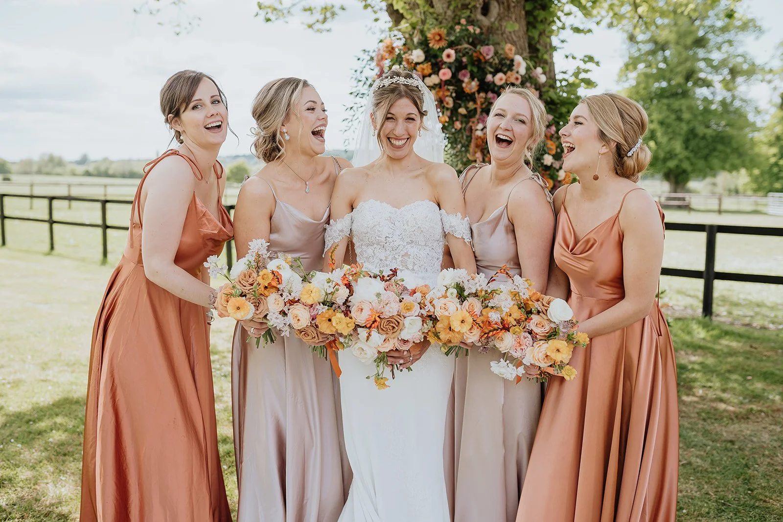 wedding table flowers Wiltshire with soft seasonal blooms and greenery