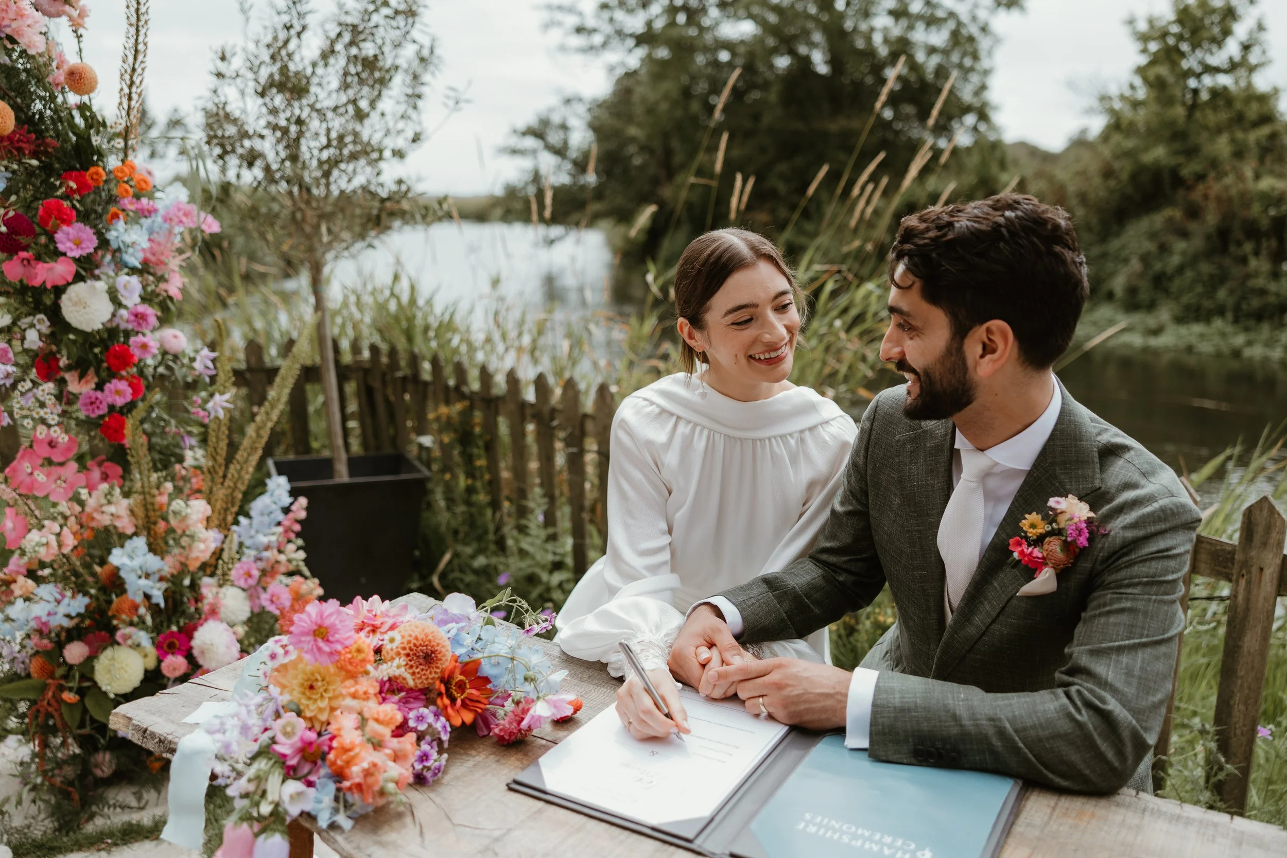 wedding styling services Wiltshire combining flowers and prop hire
