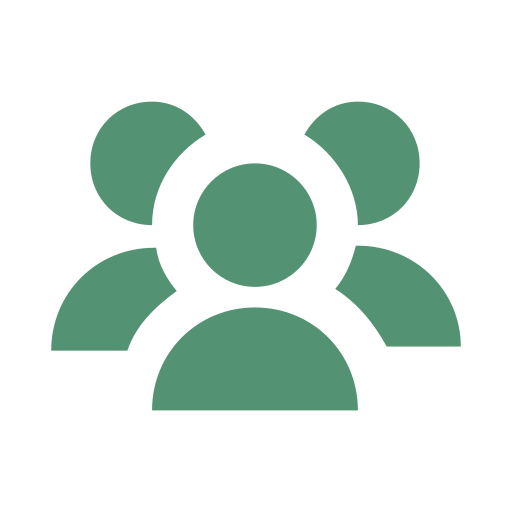 Icon of four people or user silhouettes grouped together.