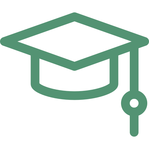 Icon of a graduation cap with a tassel.