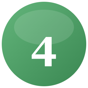 Green background with a large number 4 in white center