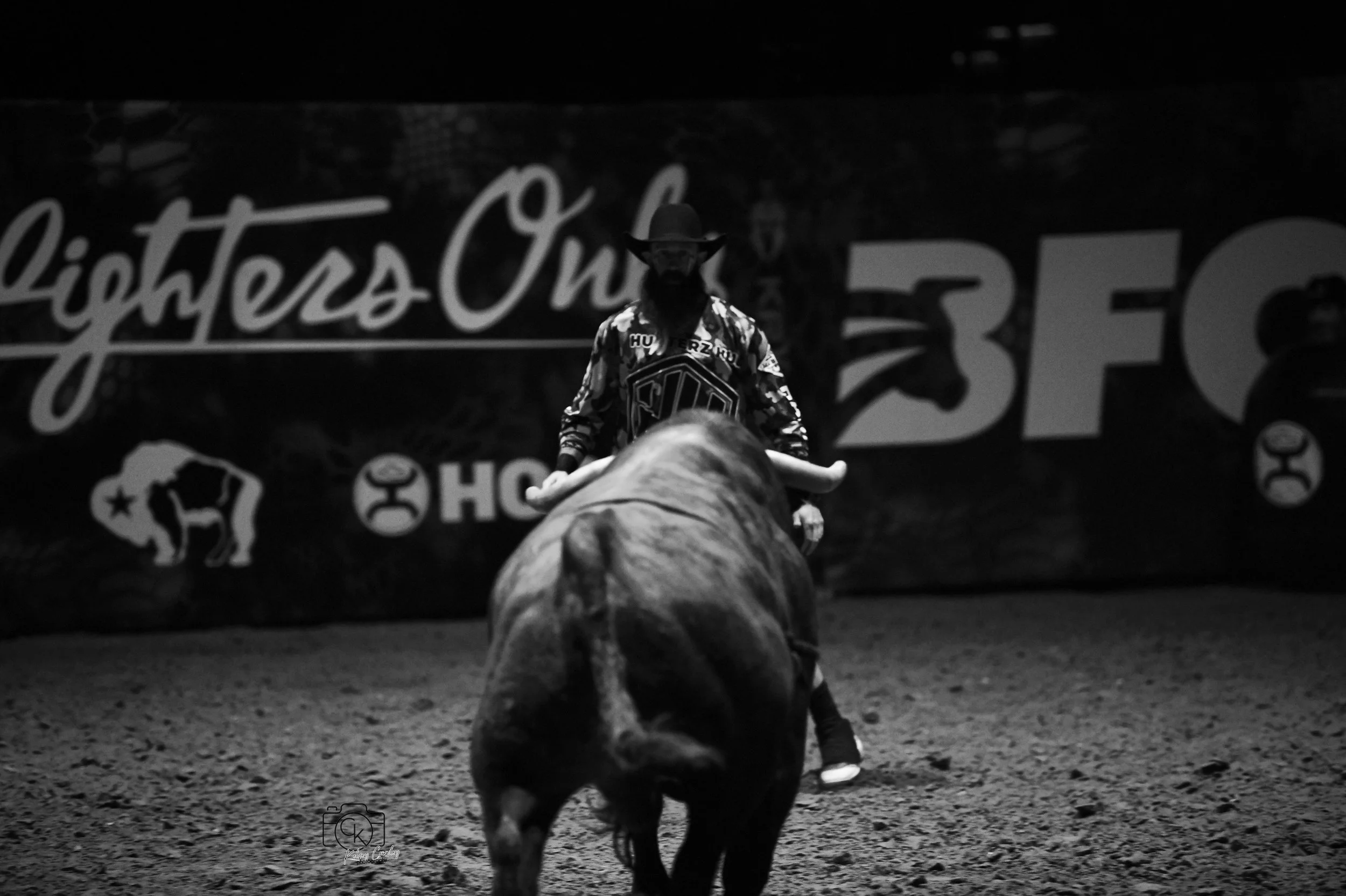 Weston Rutkowski competing at Bullfighters Only BFO championship event — 4x World Champion and founder of Bearded Elf Co. DFW Texas