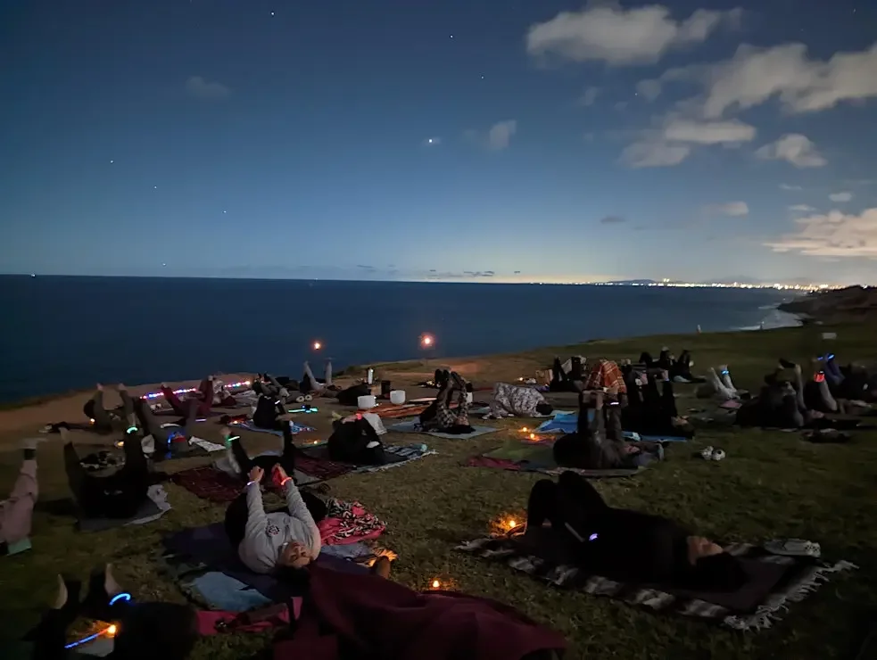 Full Moon Yoga at The Flower Fields: Breathwork, Yoga, and Sound