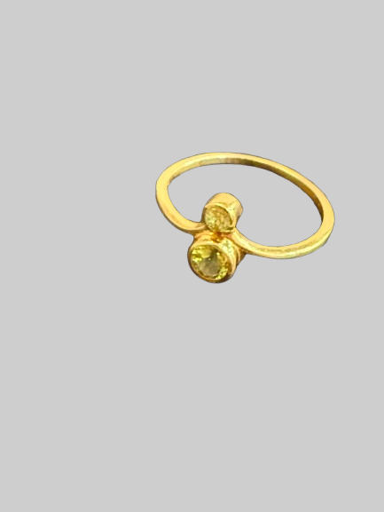 Petite Dual Citrine Accent Ring