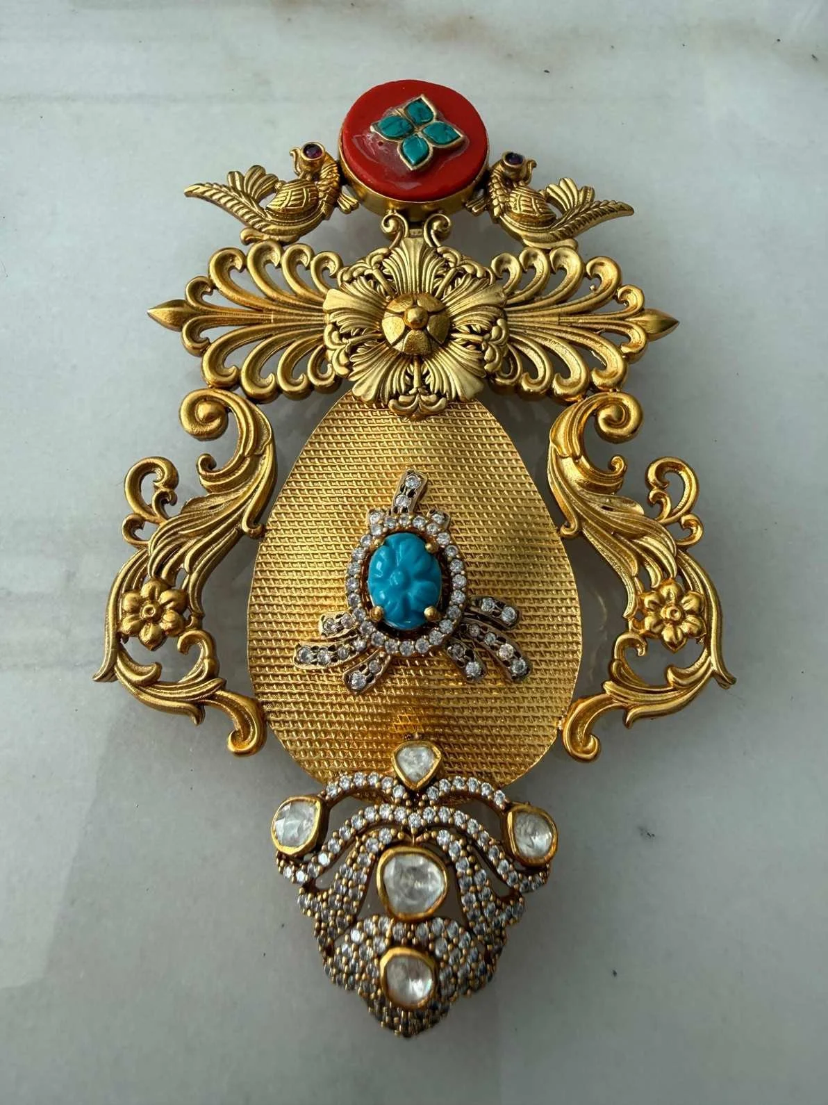 Royal Turquoise Heritage Statement Pendant