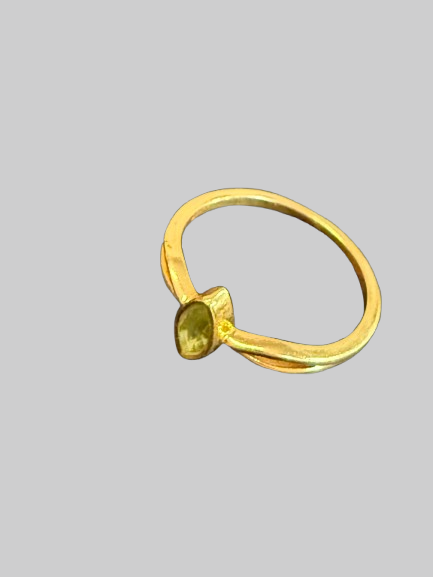 Delicate Citrine Solitaire Ring