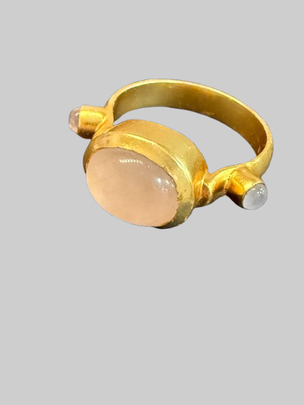 Rose Quartz Dual Accent Ring