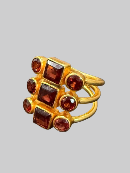 Garnet Royale Cluster Ring