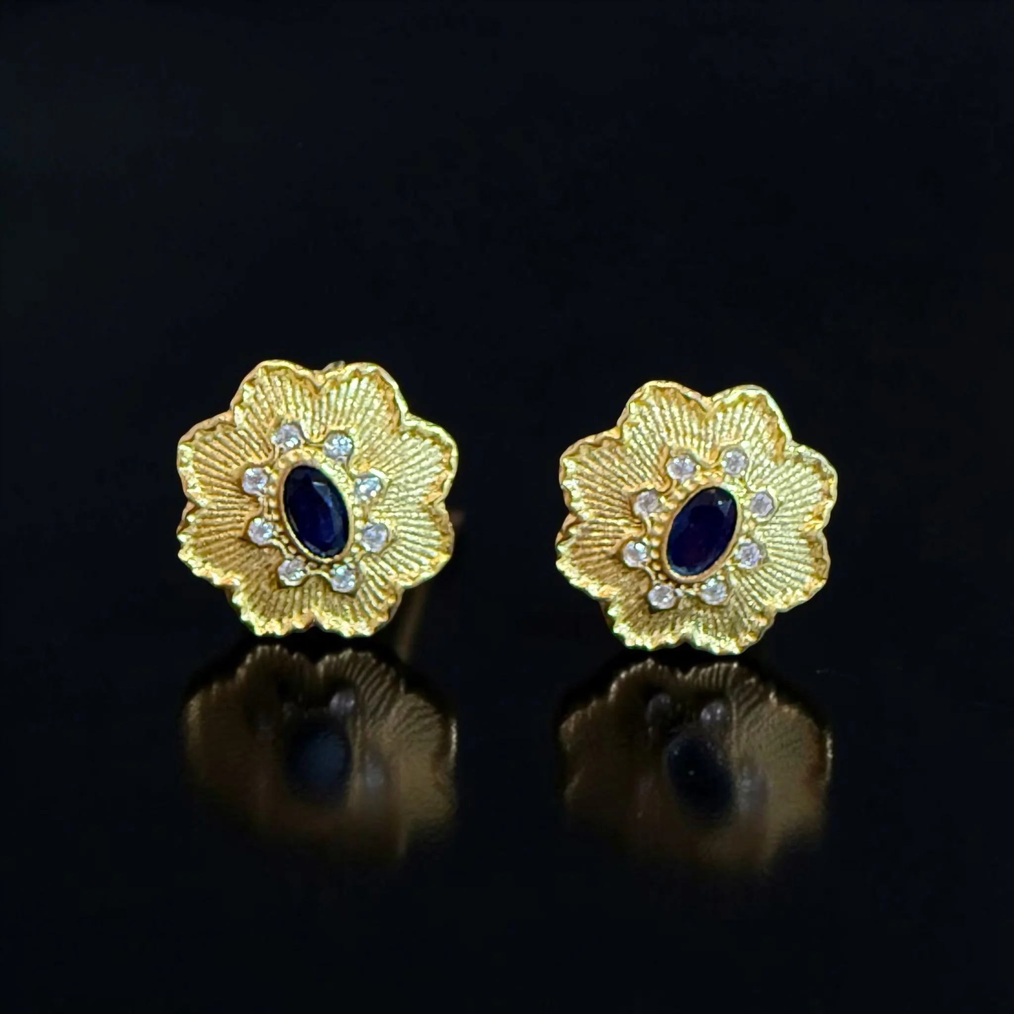 Midnight Bloom Stud Earrings