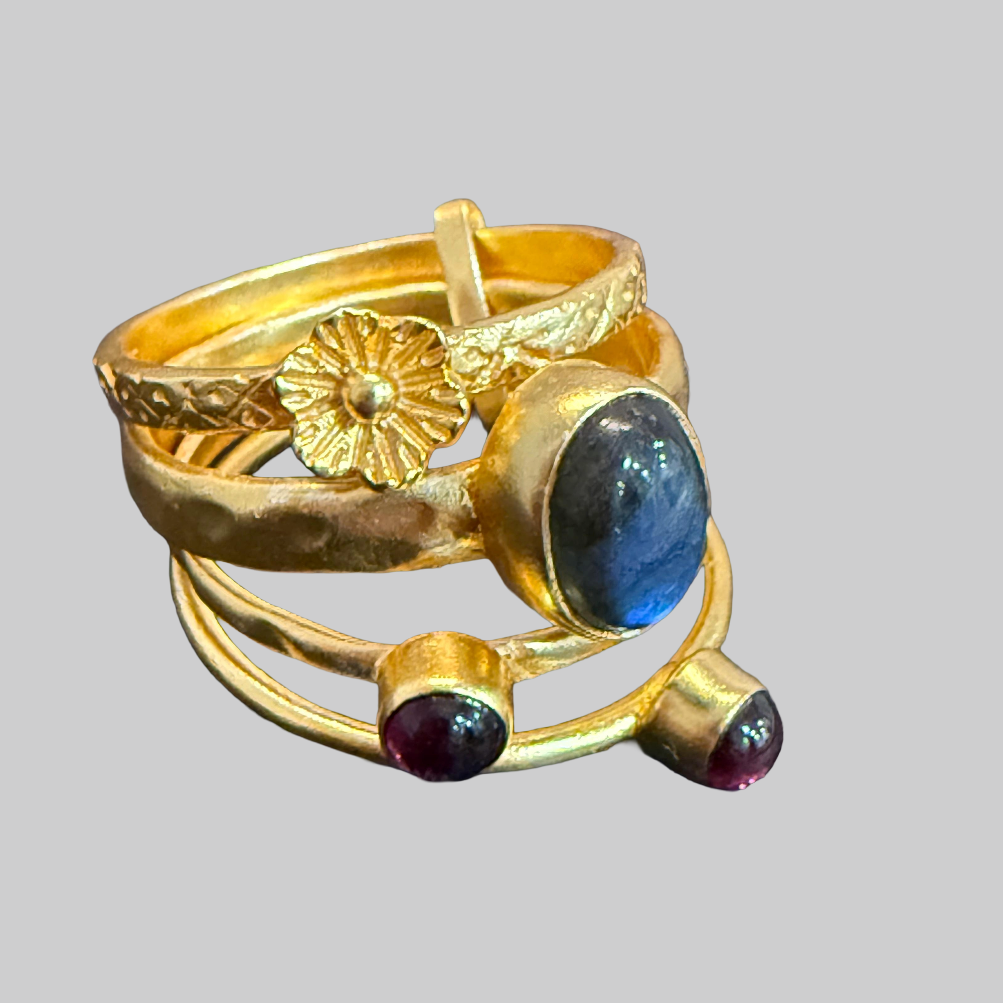 Celestial Bloom Multi-Stone Statement Ring