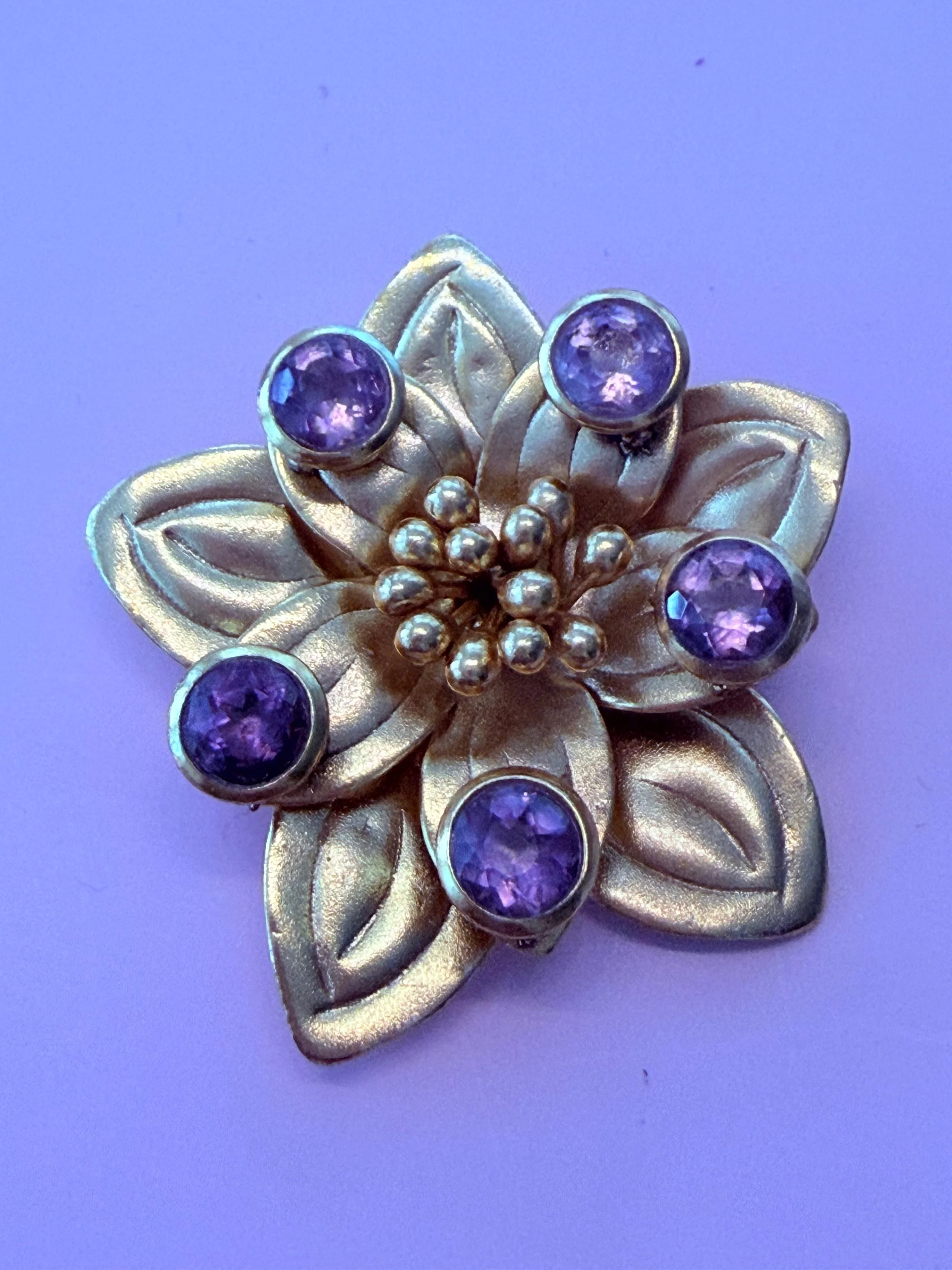 Amethyst Bloom Statement Pendant