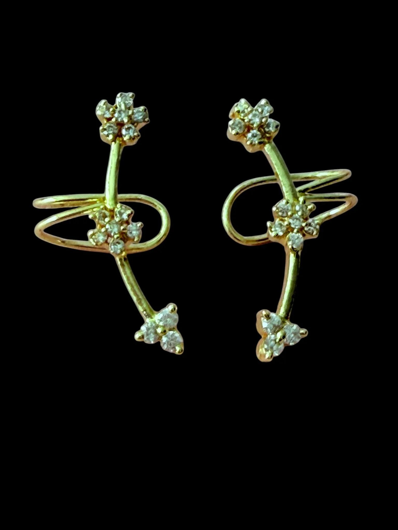 Floral Spark Ear Cuffs