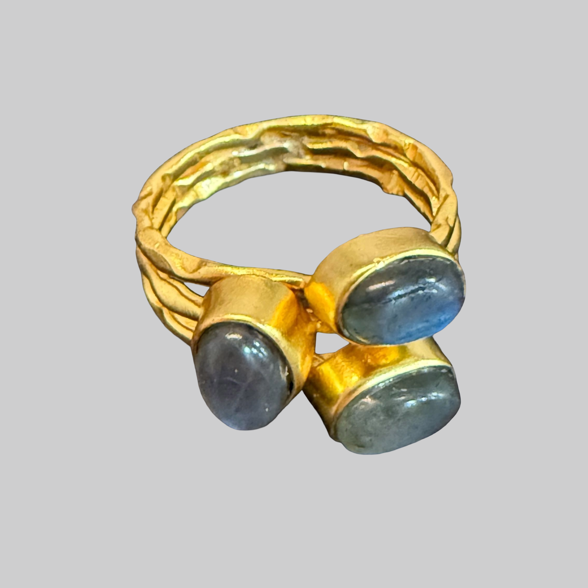Triple Stone Cluster Statement Ring