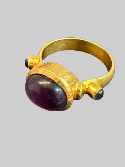 Amethyst Dual Accent Ring