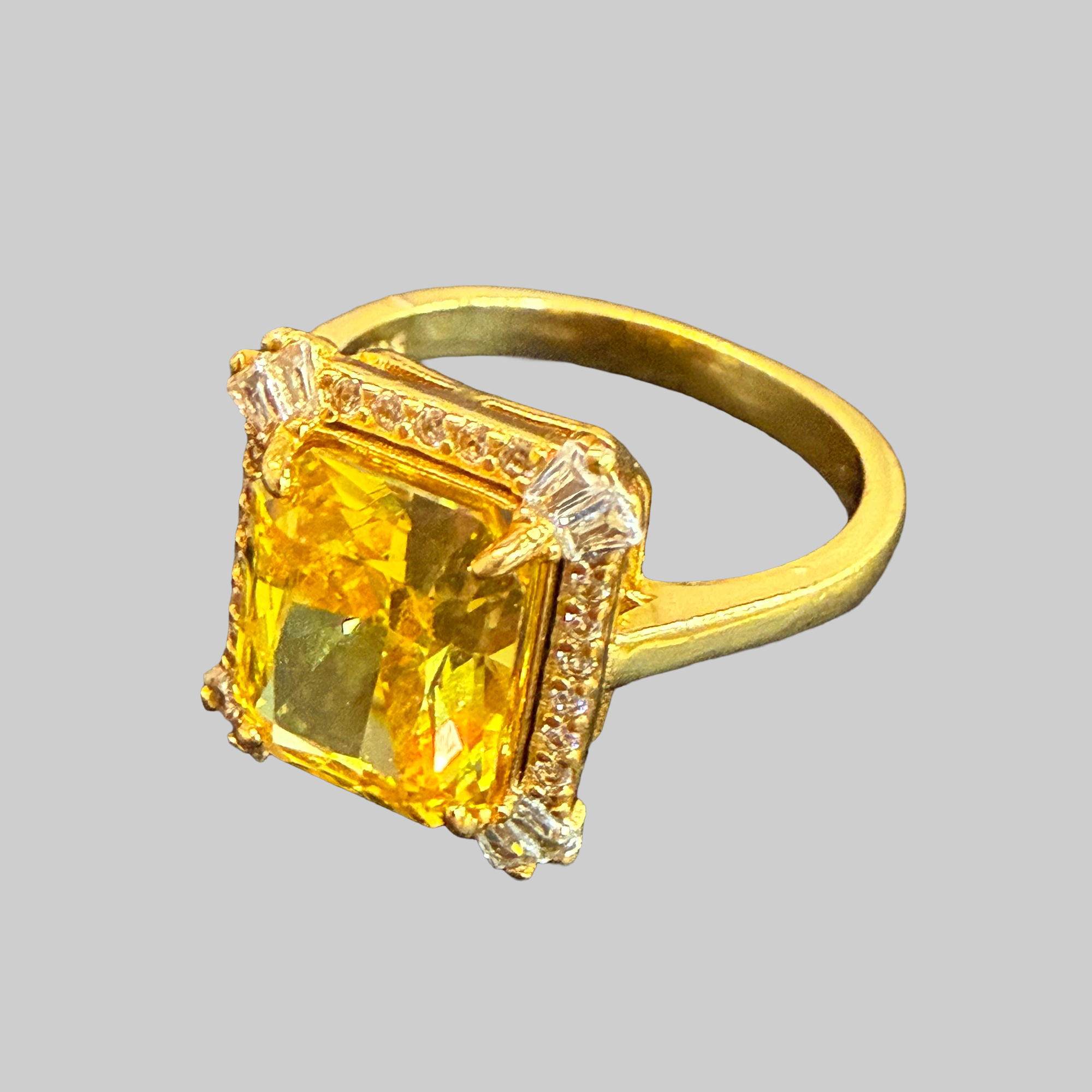 Citrine Radiance Halo Ring