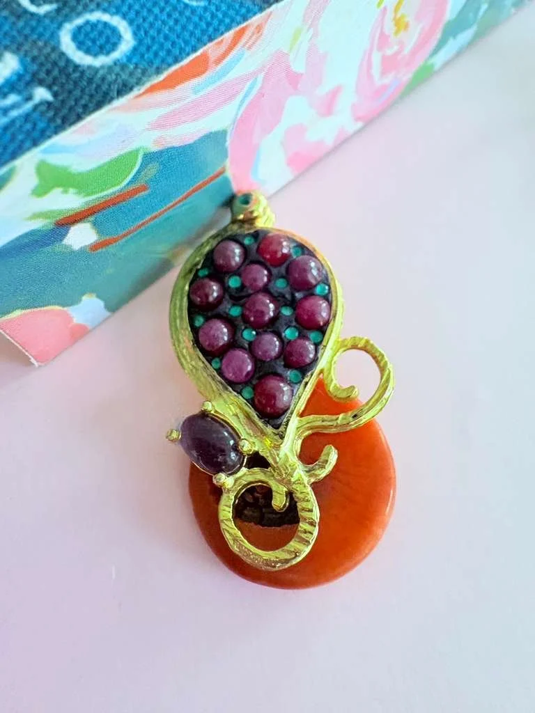 Ruby Bloom Gemstone Pendant