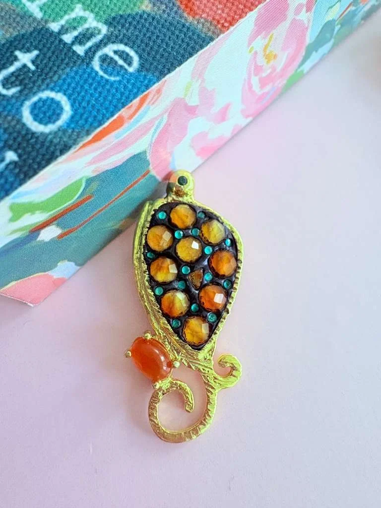 Amber Glow Gemstone Pendant