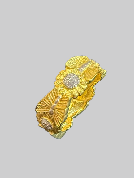 Floral Filigree Band Ring