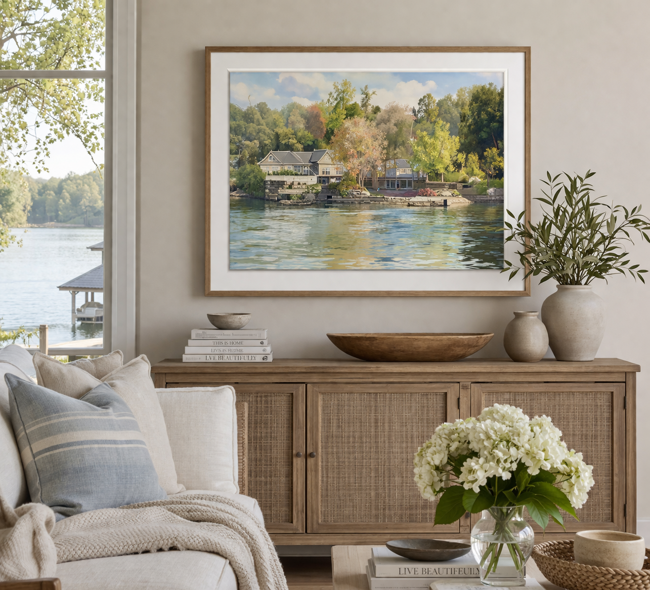 Refined Lake House Painting
