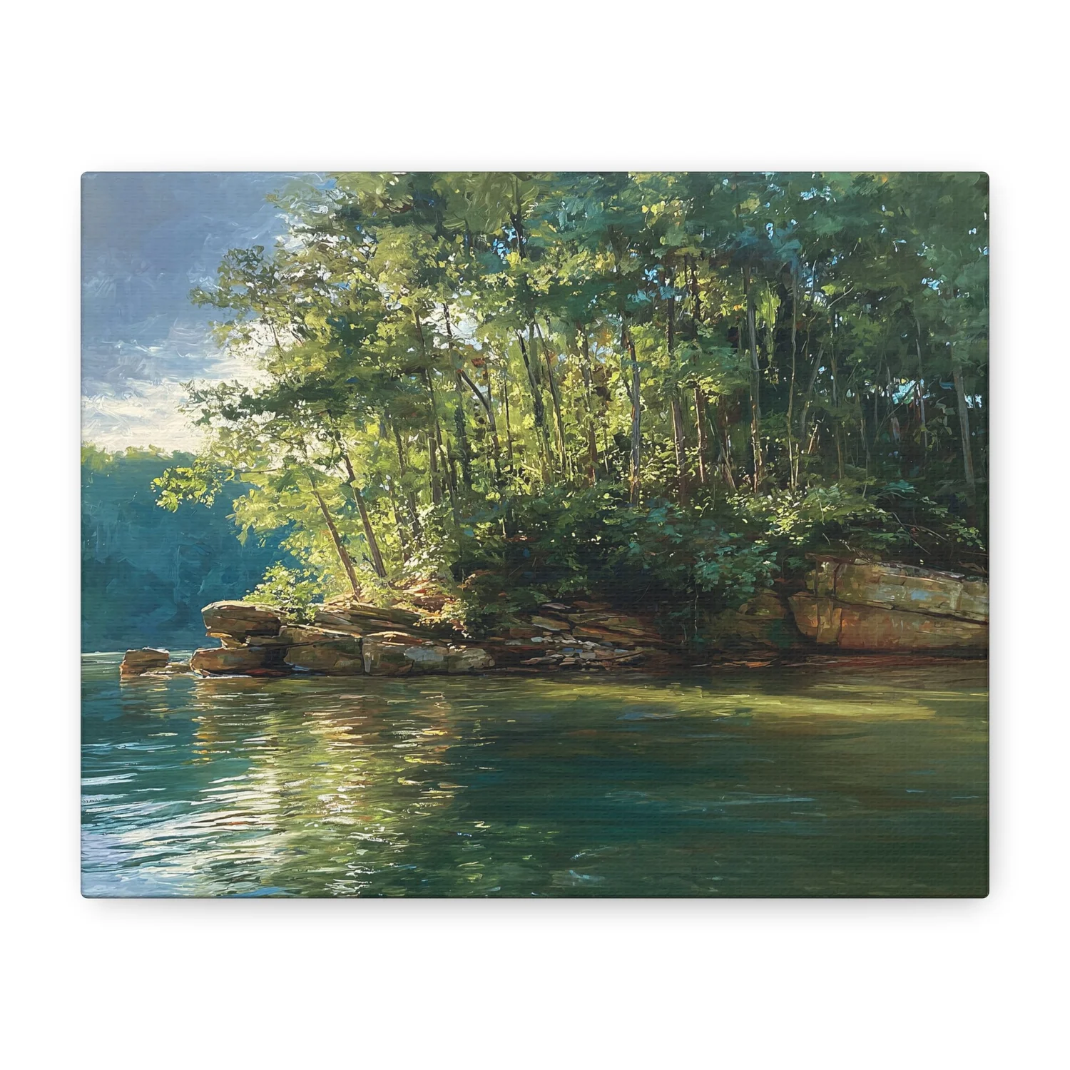 Evening Along Quiet Banks lake canvas print