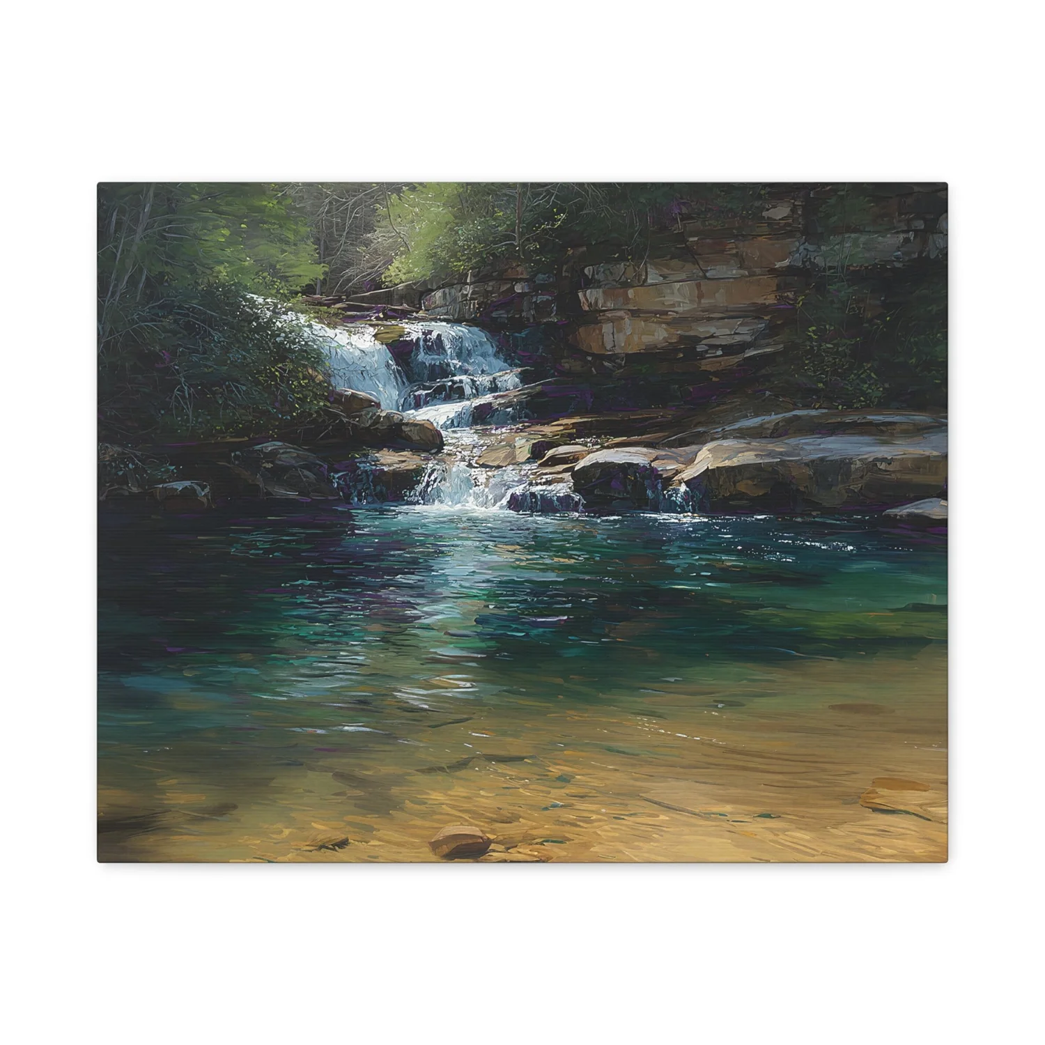 Where the Rain Runs In Daniel Boone National Forest lake canvas print