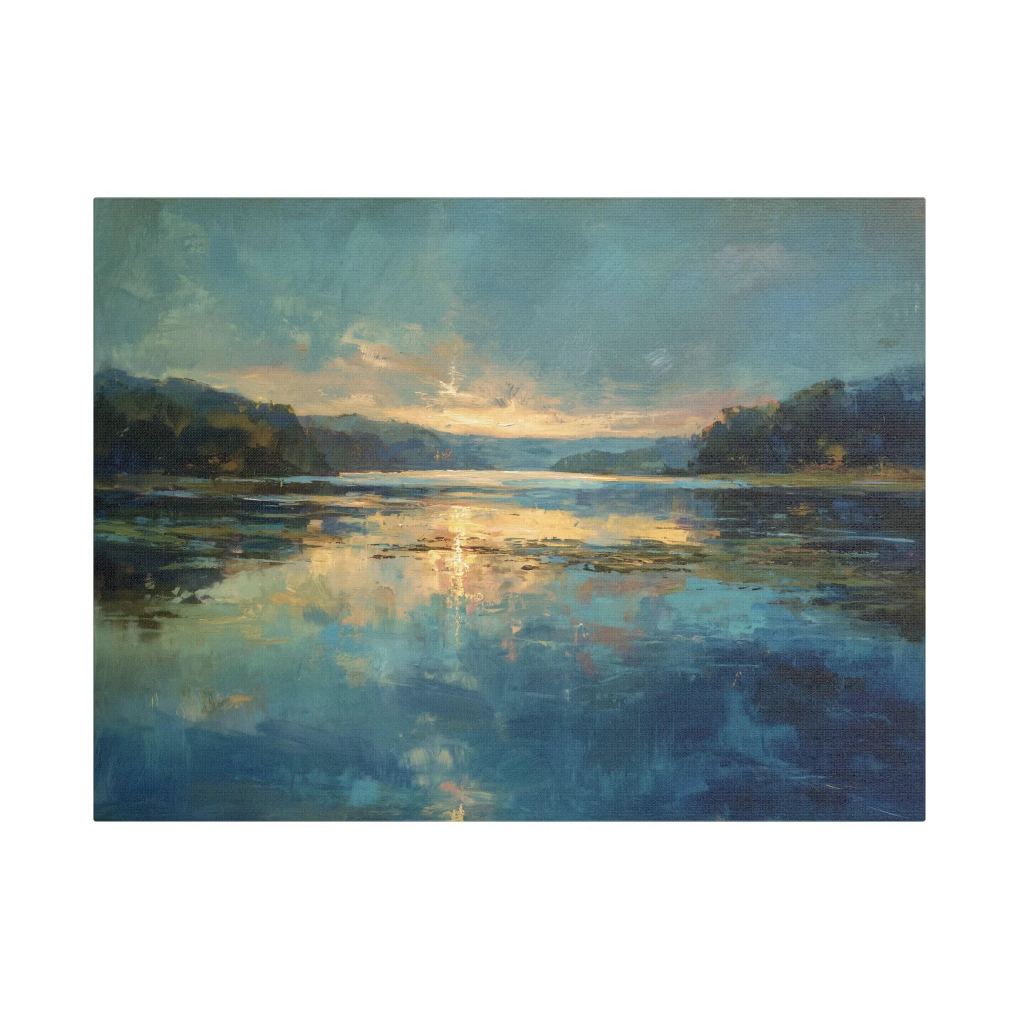 Blue-Gold Stillness — Reflected Light