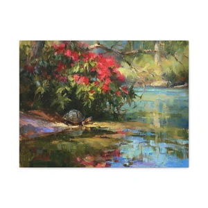 Azalea Bend in High Water gallery-wrapped Canvas product view.