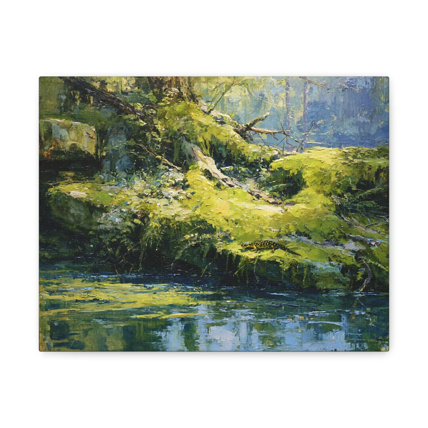 Moss Bank, Soft Underfoot shown as a gallery-wrapped Canvas