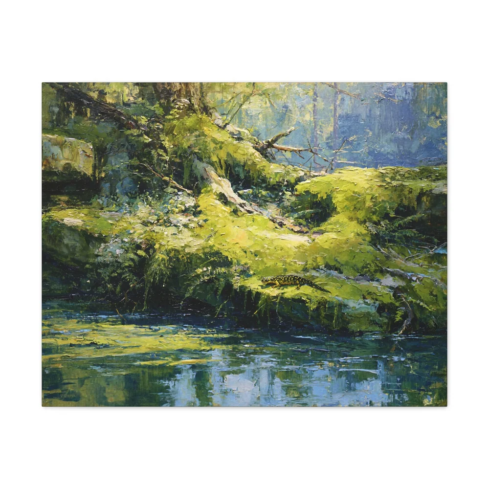 Moss Bank Soft Underfoot lake bank artwork detail