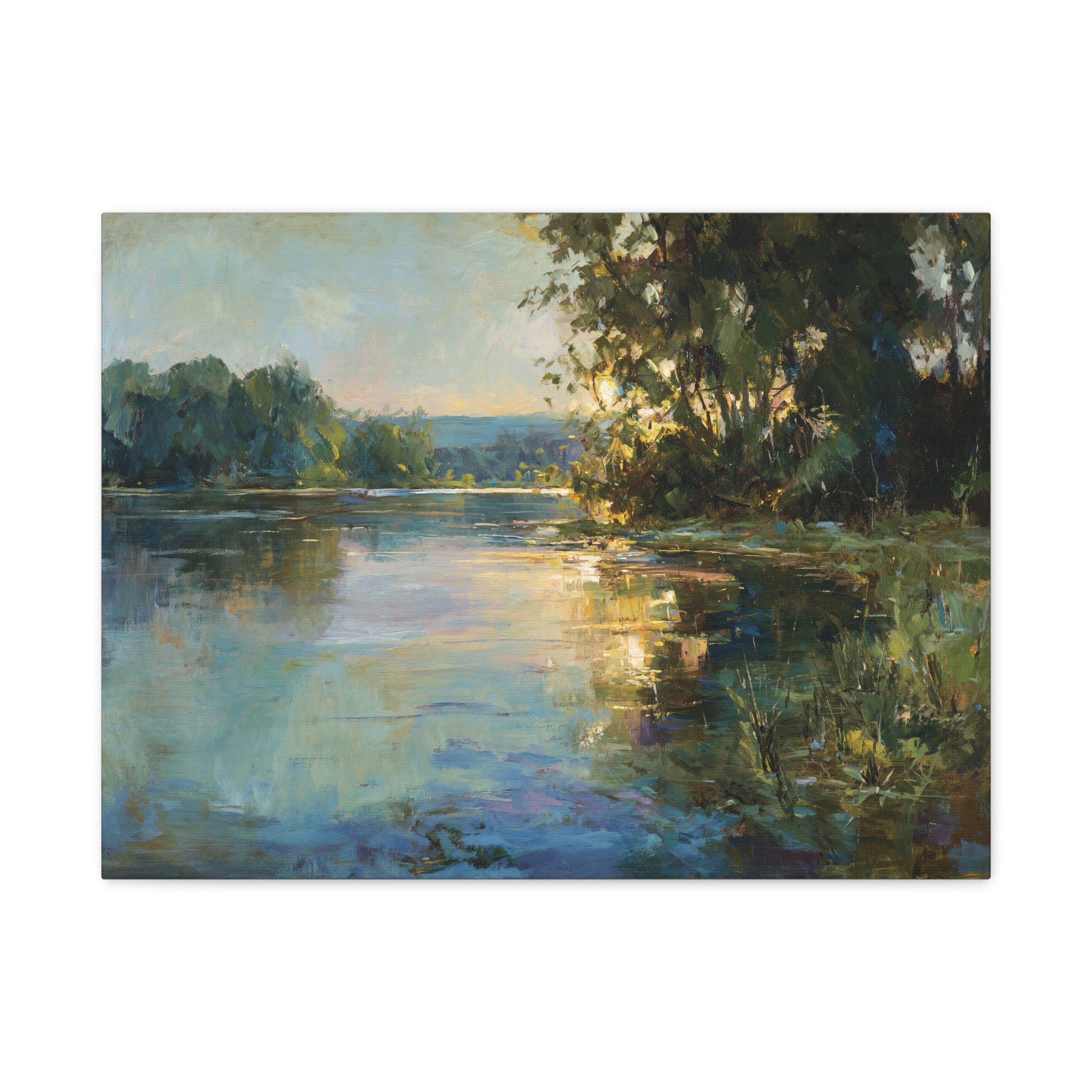 Blue Hills with Lilac Water — Reflected Light