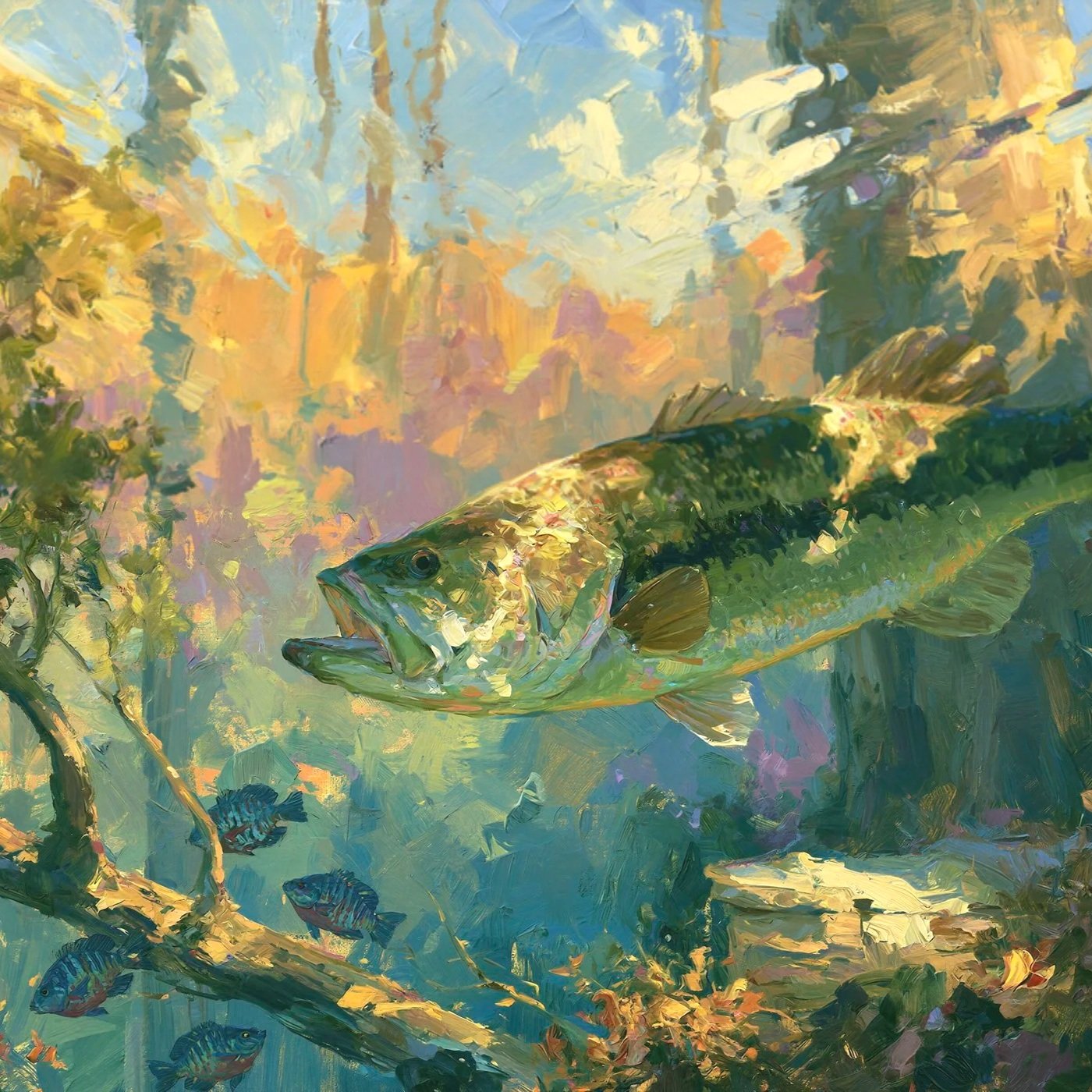Largemouth Bass in Sunlit Water | A Lifelong Love of Freshwater Fishing