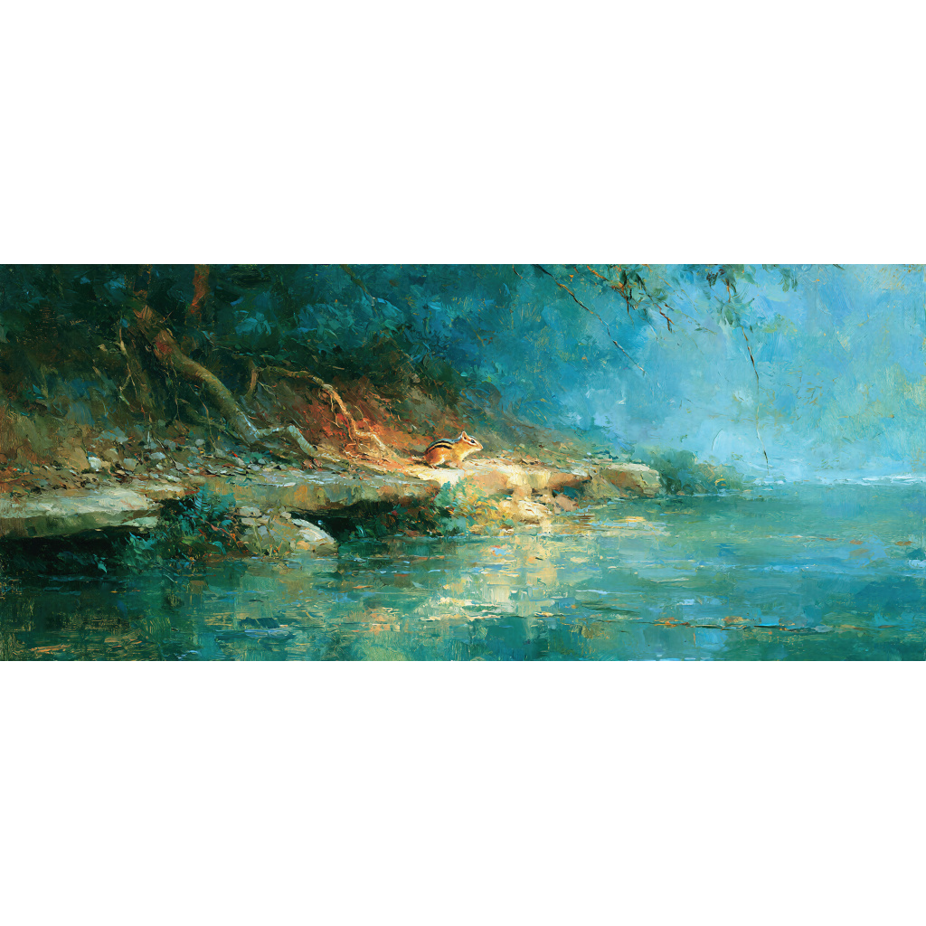 Chipmunk on Sandstone Bank Fine Art Print