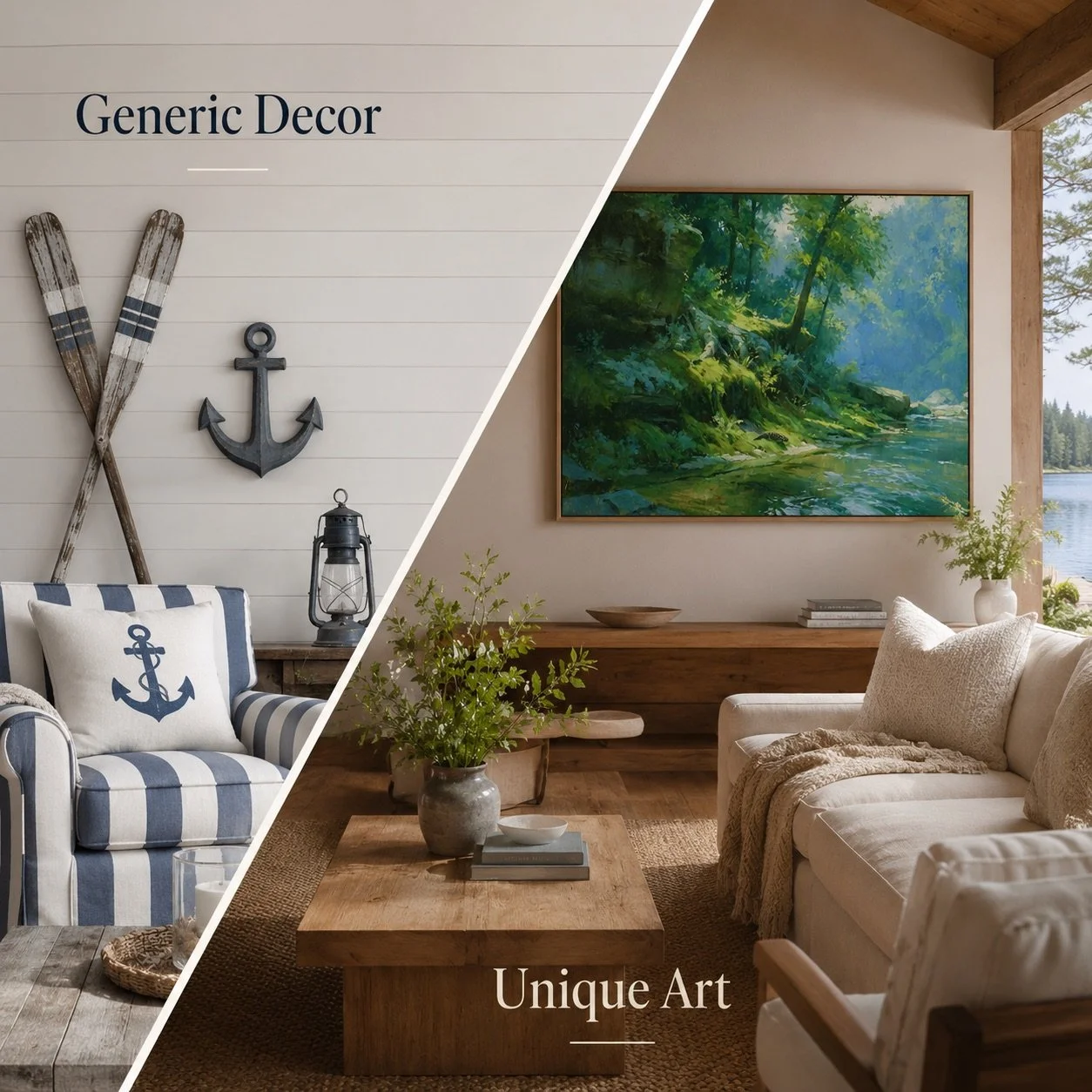 Lake House Wall Art That Does Not Feel Like Generic Lake Decor