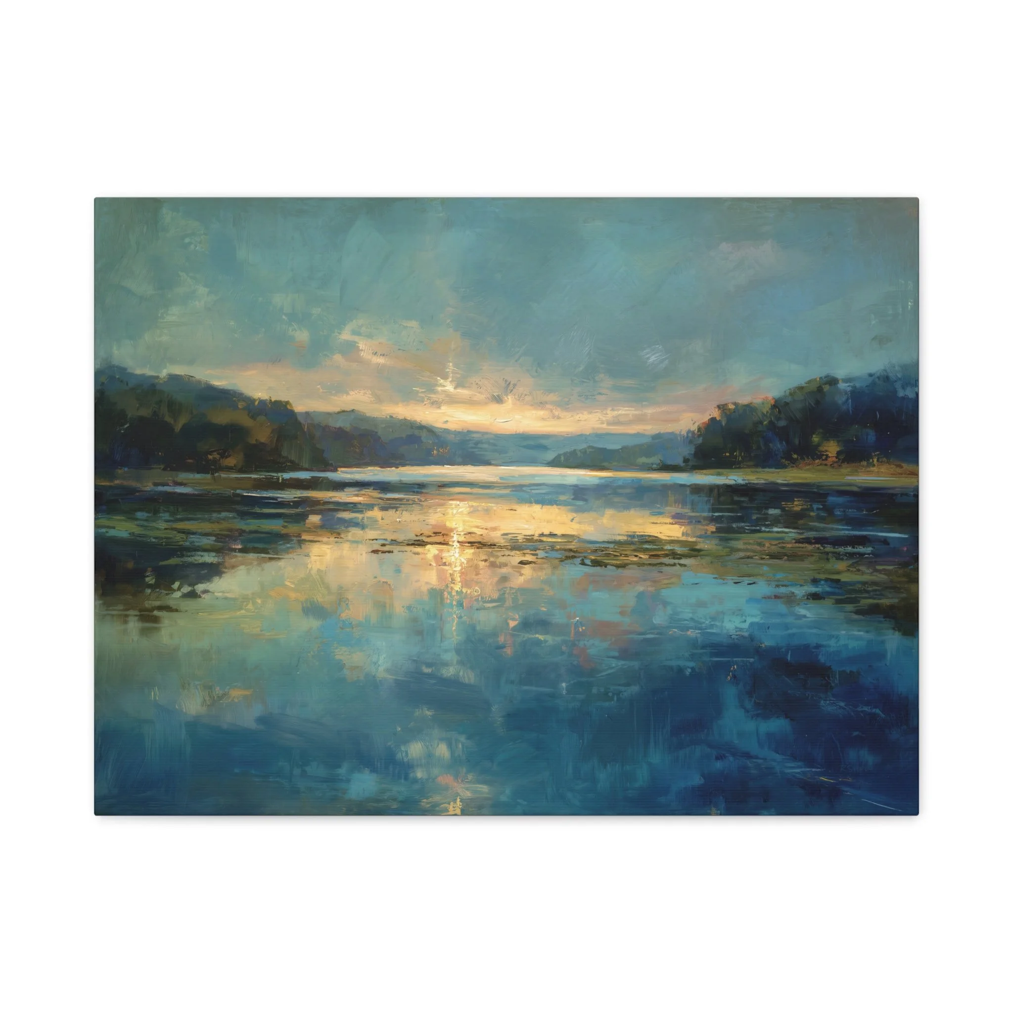 Blue-Gold Stillness — Reflected Light