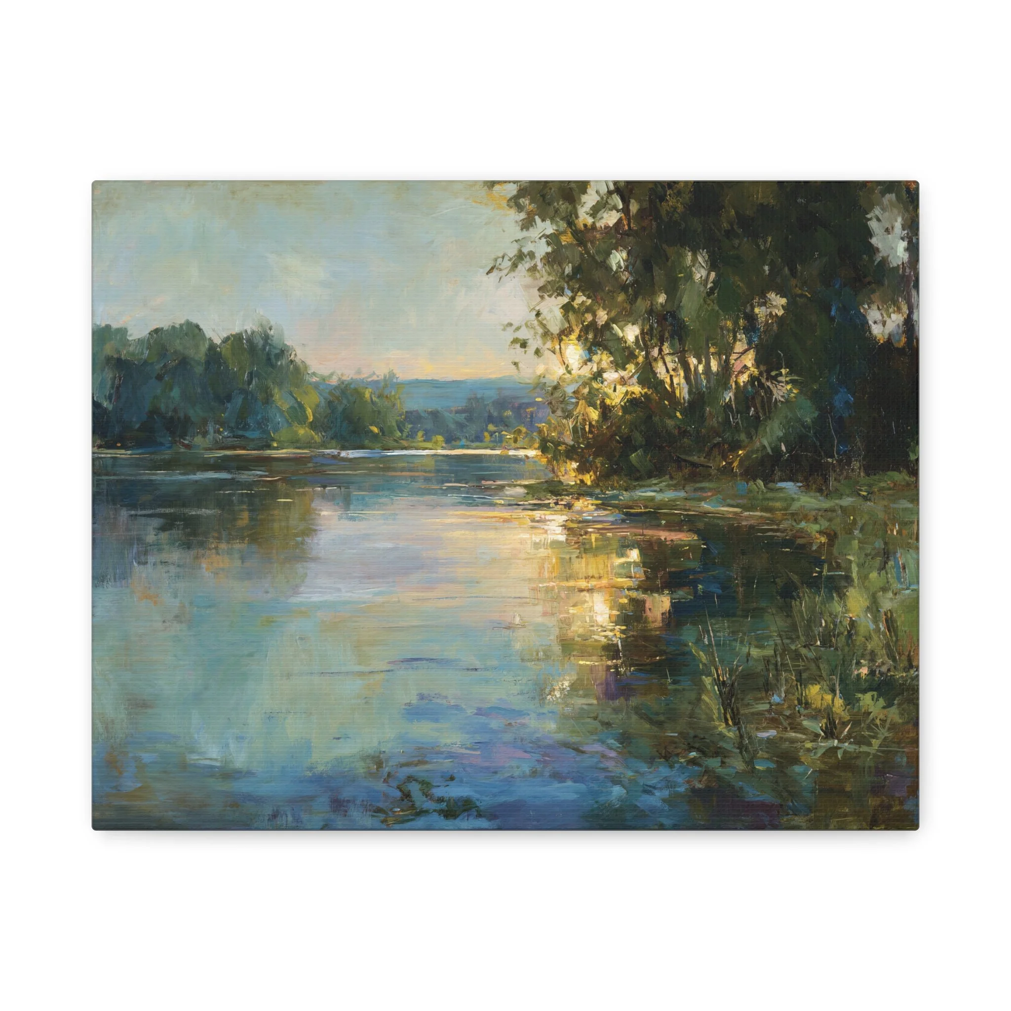 Blue Hills with Lilac Water — Reflected Light