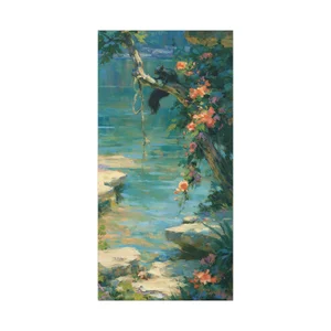 Cumberland Azalea and Black Squirrel Among Rare Things gallery-wrapped Canvas product view.