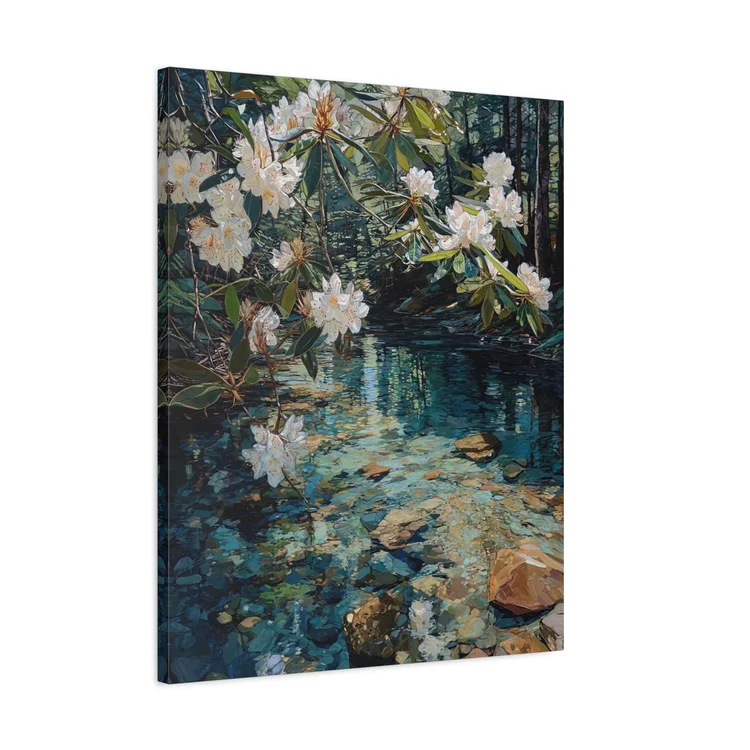 Side profile of the gallery-wrapped canvas